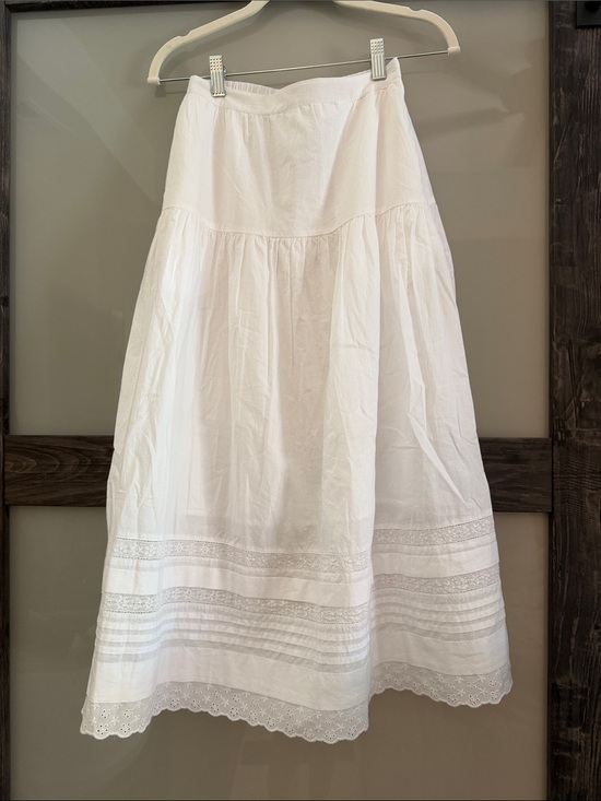 Madewell Dresses & Skirts - $138 NWT Madewell White pintucked midi Skirt cottagecore xxs